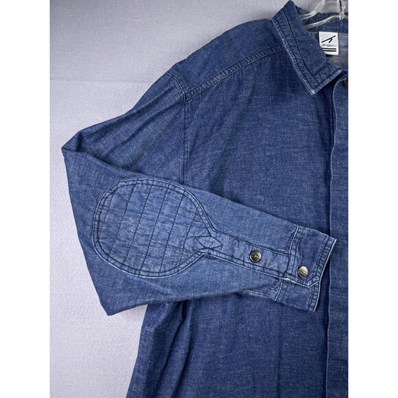 Vintage Karl Kani Denim Shirt Men's X-Large Relaxed Fit Blue Snap Closure - Picture 3 of 15